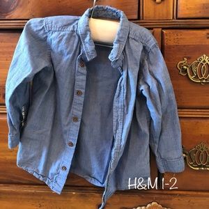 Chambray button down shirt